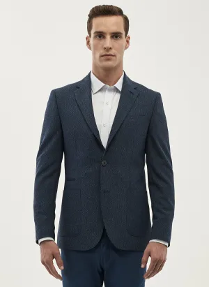 16832 Navy Blue Slim Fit Jacket