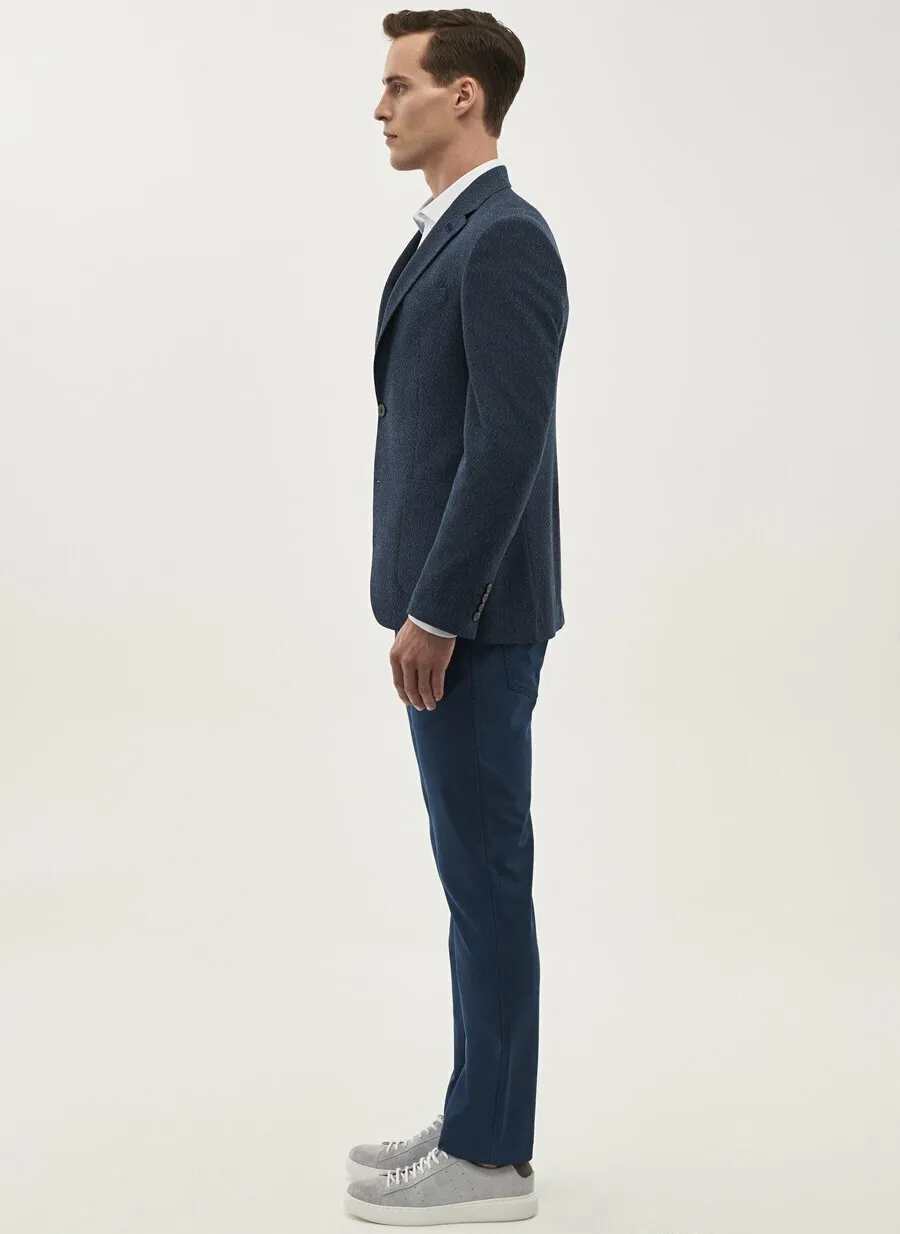 16832 Navy Blue Slim Fit Jacket