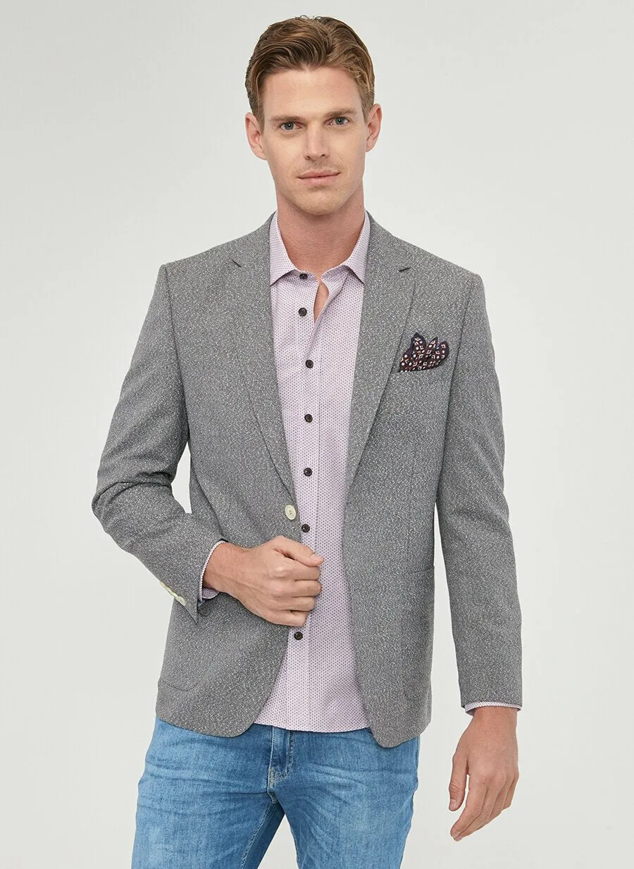 16834 Anthracite Patterned Jacket