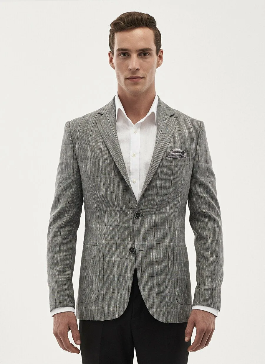 16889 Grey Slim Fit Jacket