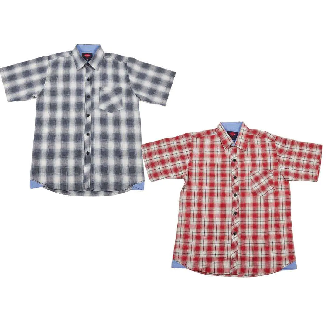 2 Pack Men's Plaid Shirts