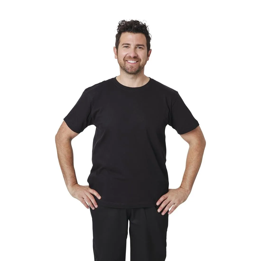 A295-XL Unisex Chef T-Shirt Black XL