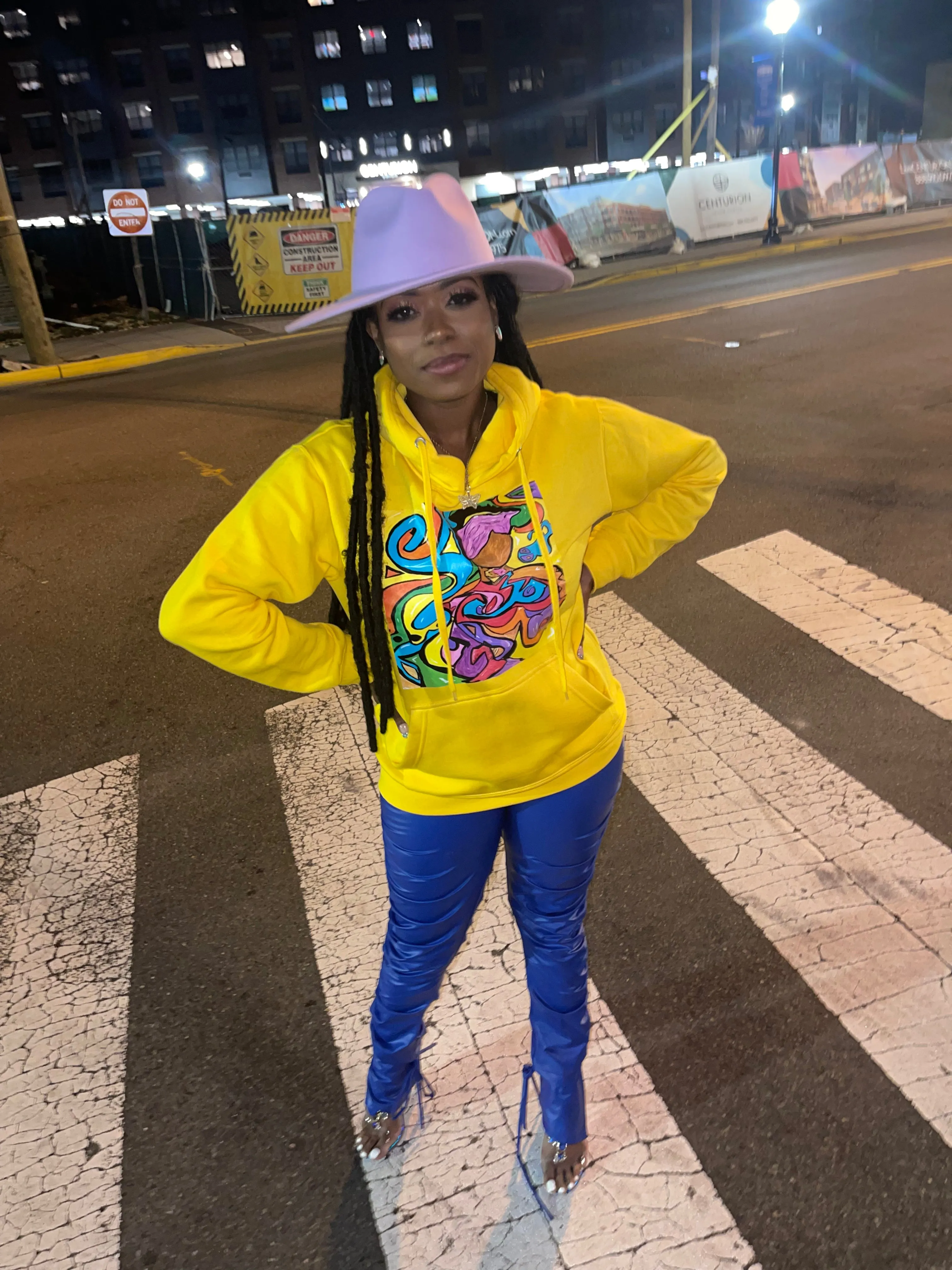 Abstract Queen Yellow Hoodie