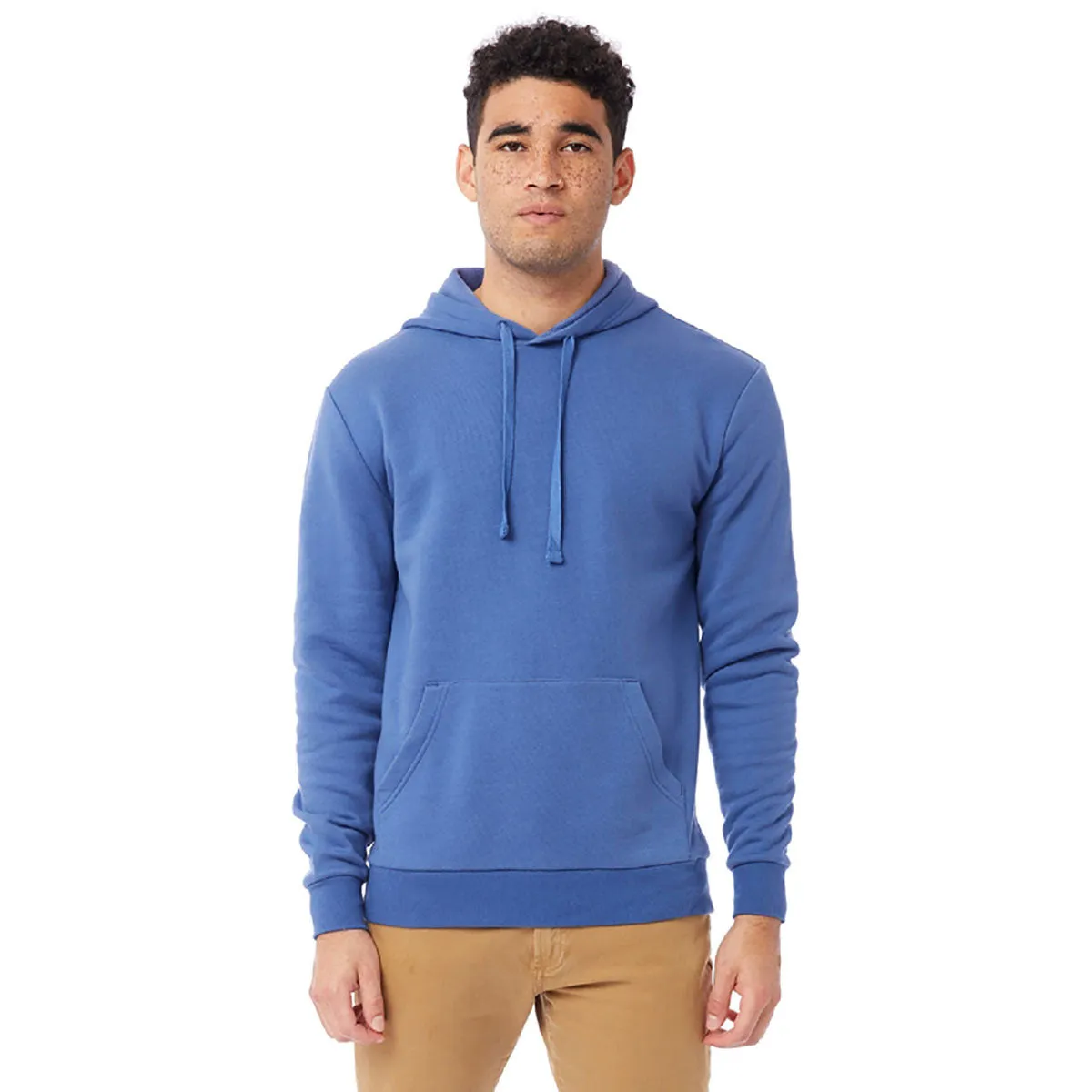 Alternative Apparel Men's Heritage Royal Eco Cozy Fleece Pullover Hooded Sweatshirt