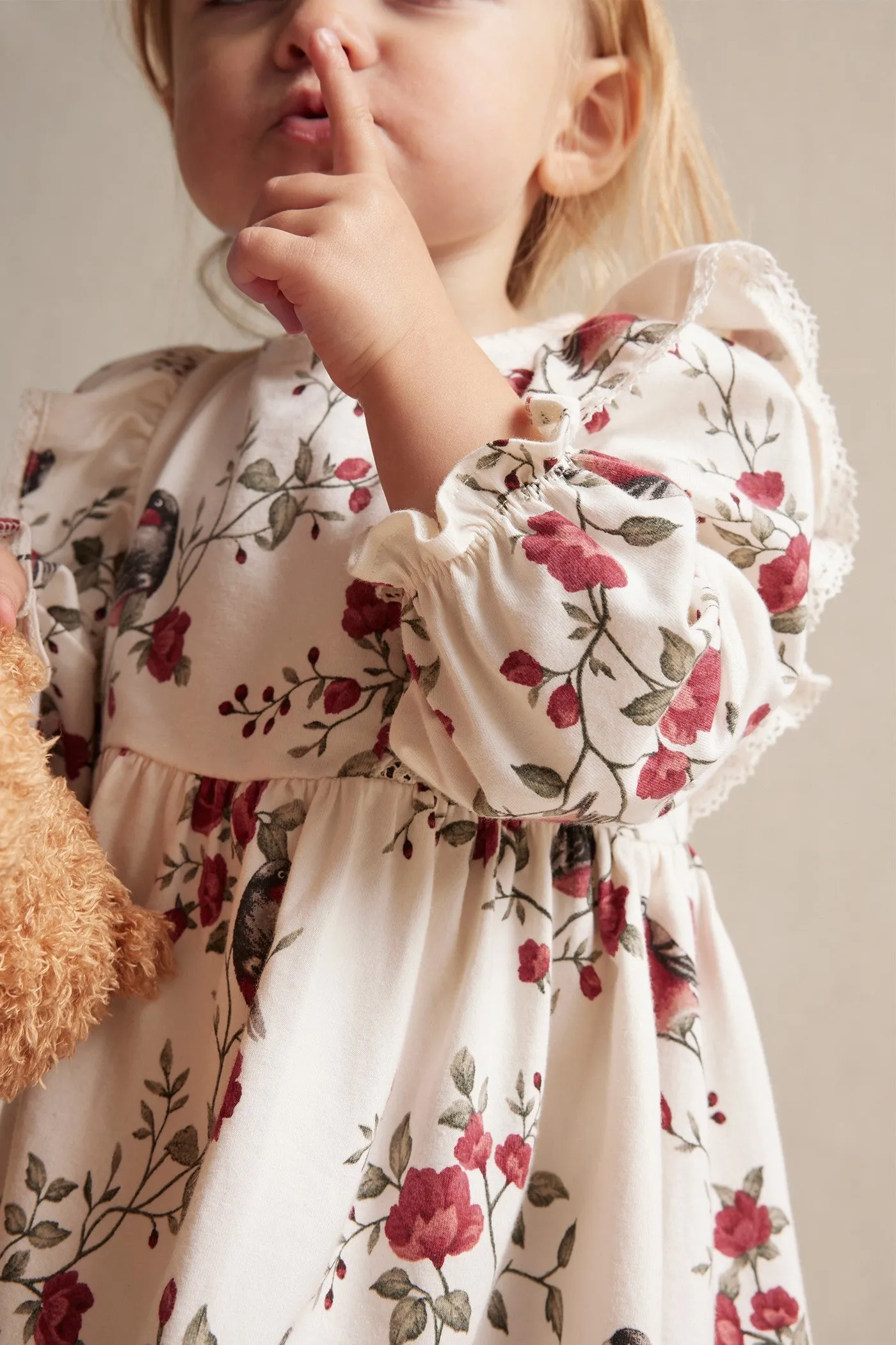 Baby white floral dress