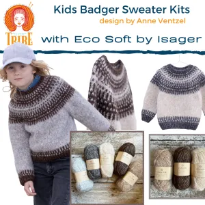 Badger Sweater Kit by Anne Ventzel - Isager Soft (Eco Soft)