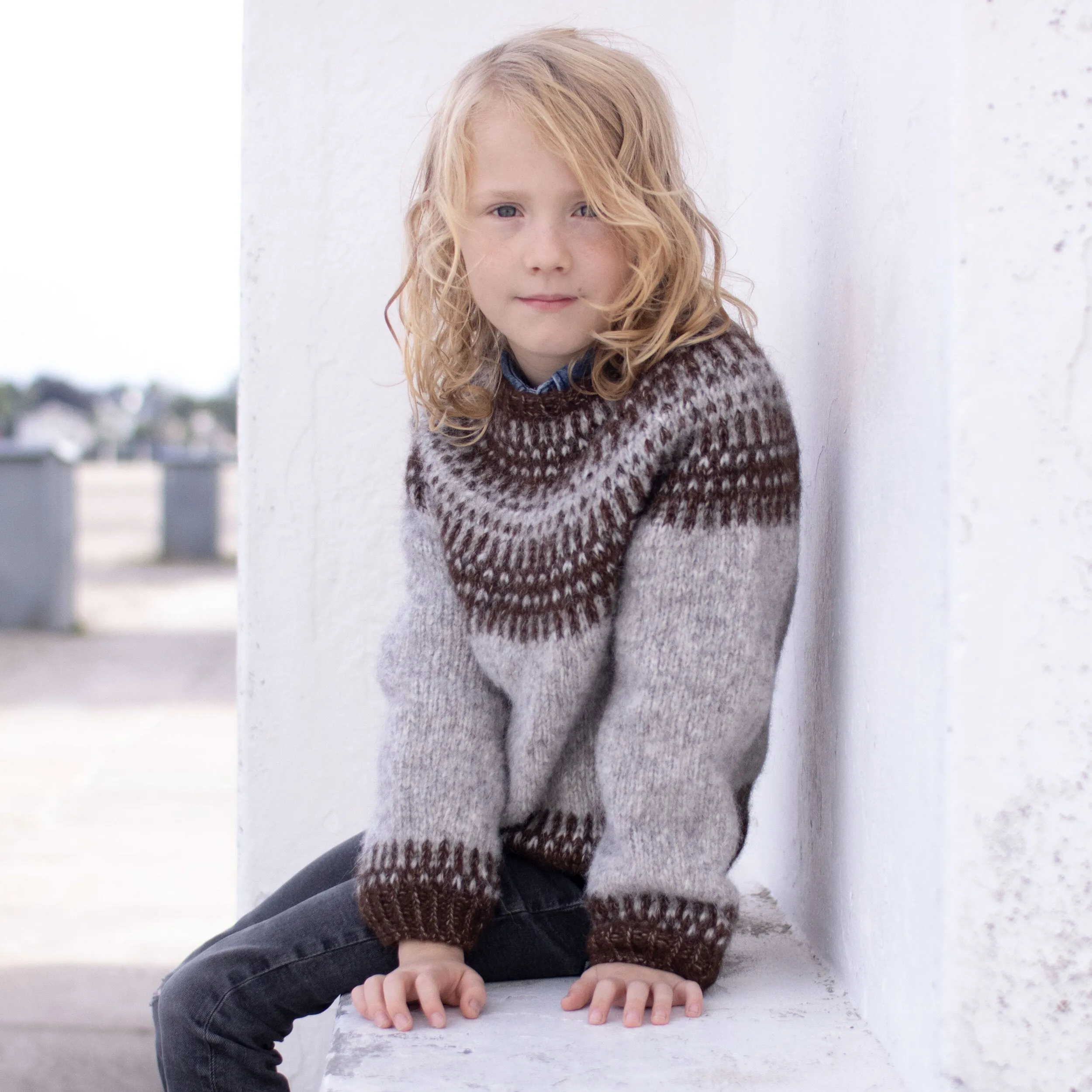 Badger Sweater Kit by Anne Ventzel - Isager Soft (Eco Soft)