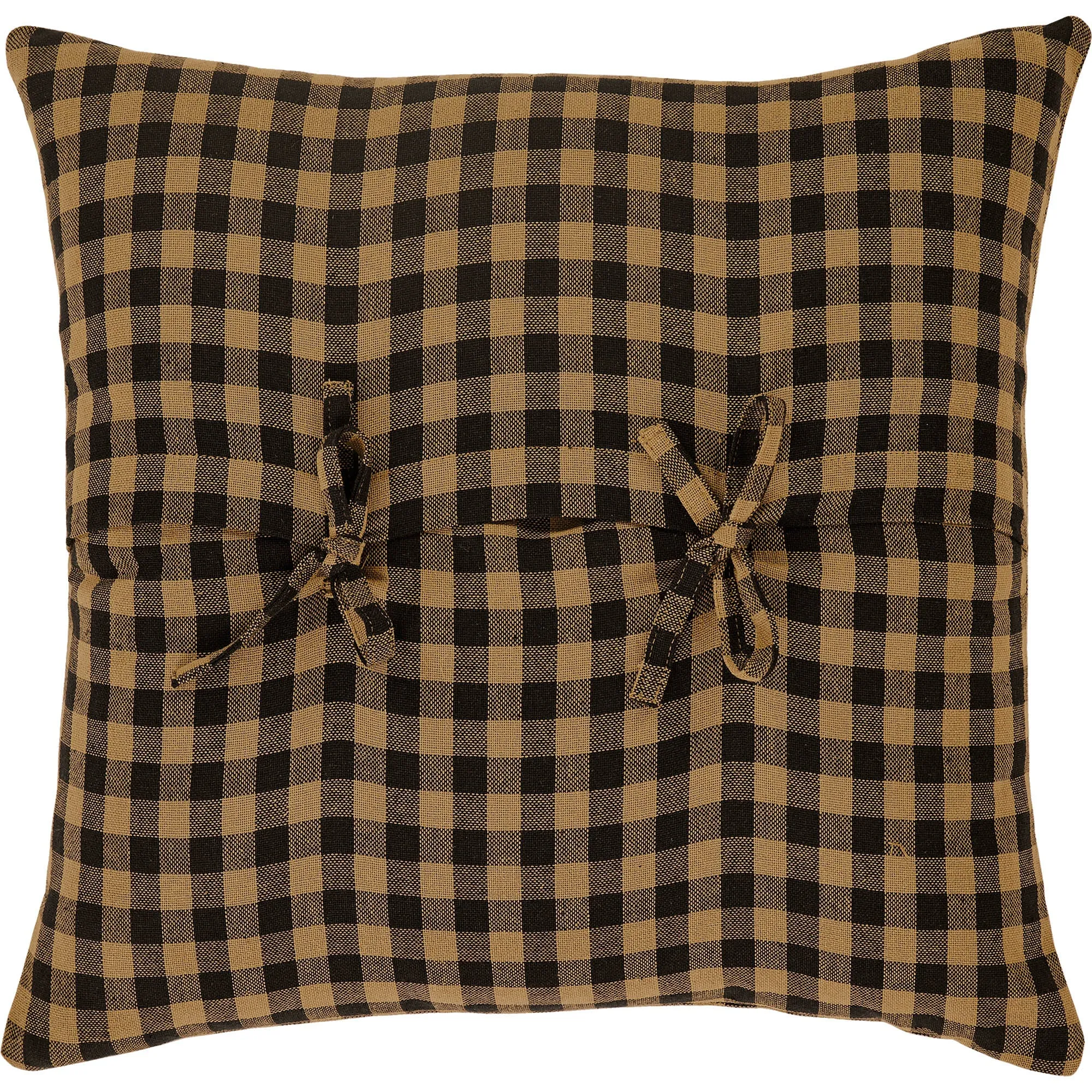 Black Check Pillow Cover Fabric 16x16