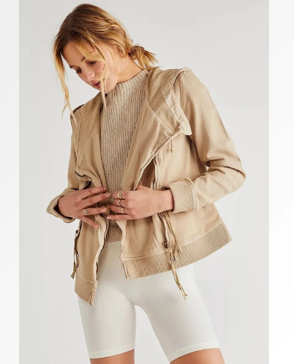 Carmen Moto Jacket Sand