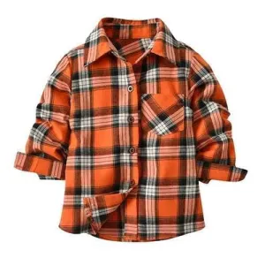 Cotton Boys Plaid Shirts