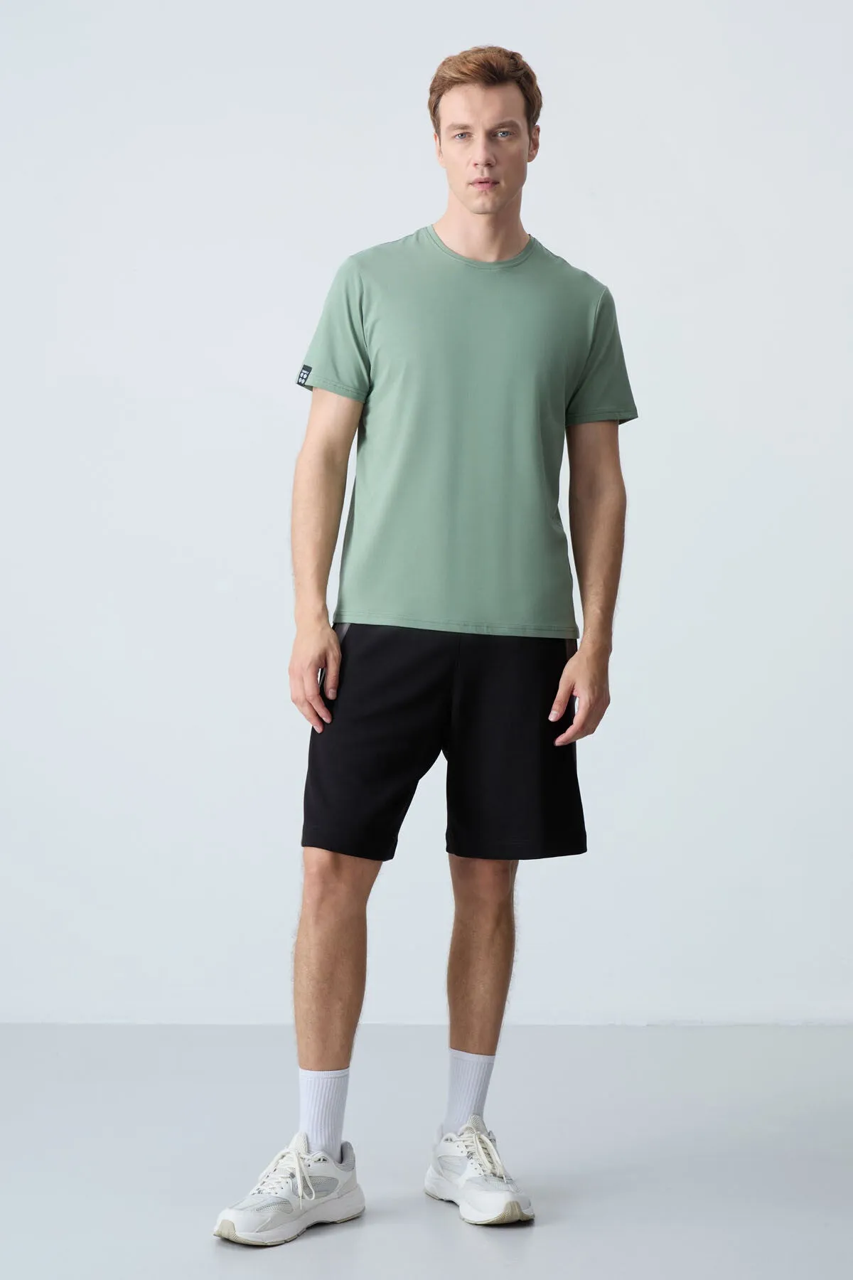 erkek basic kisa kol standart kalip o yaka t-shirt - 87911