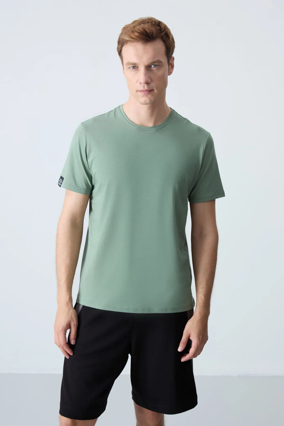 erkek basic kisa kol standart kalip o yaka t-shirt - 87911