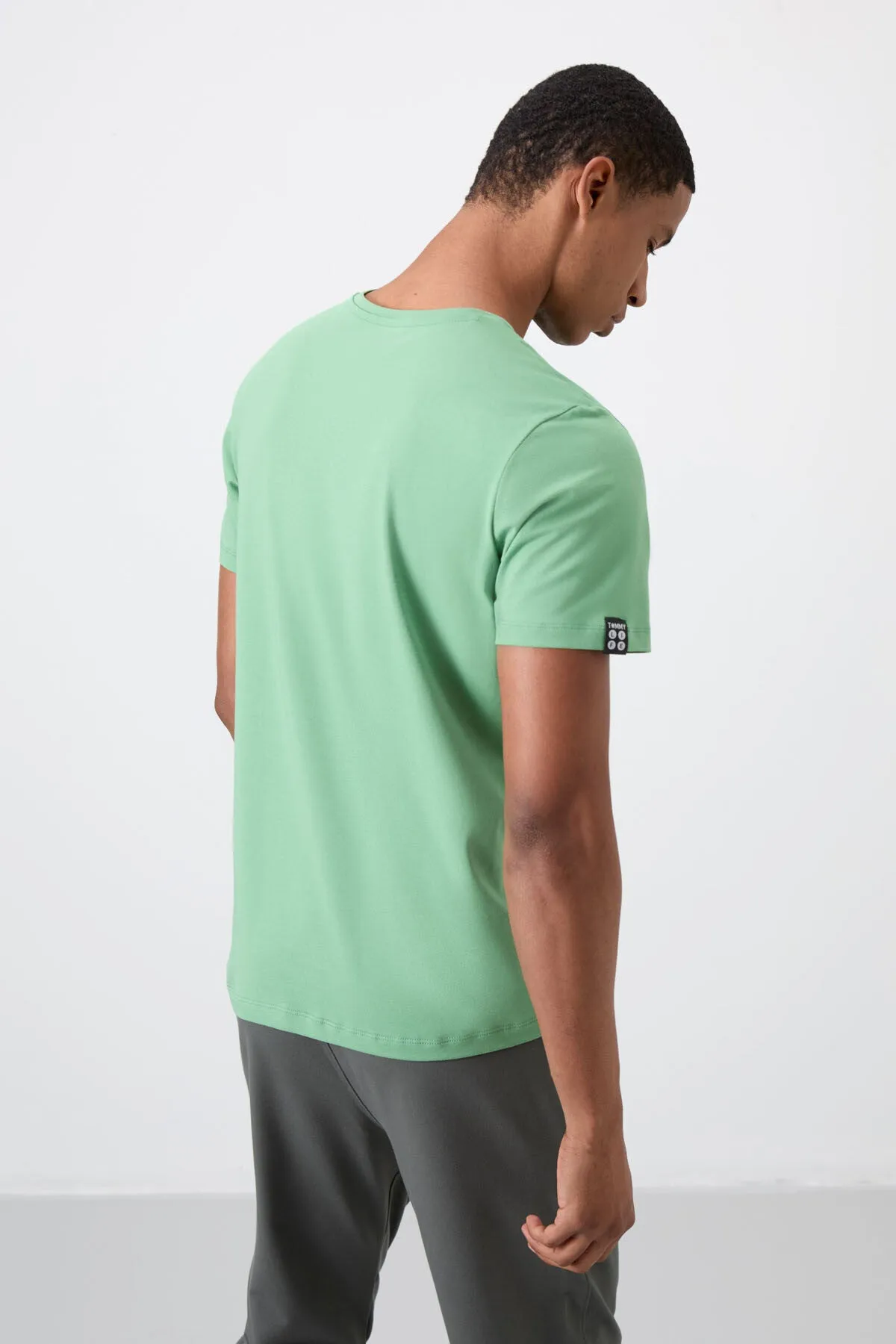 erkek basic kisa kol standart kalip o yaka t-shirt - 87911