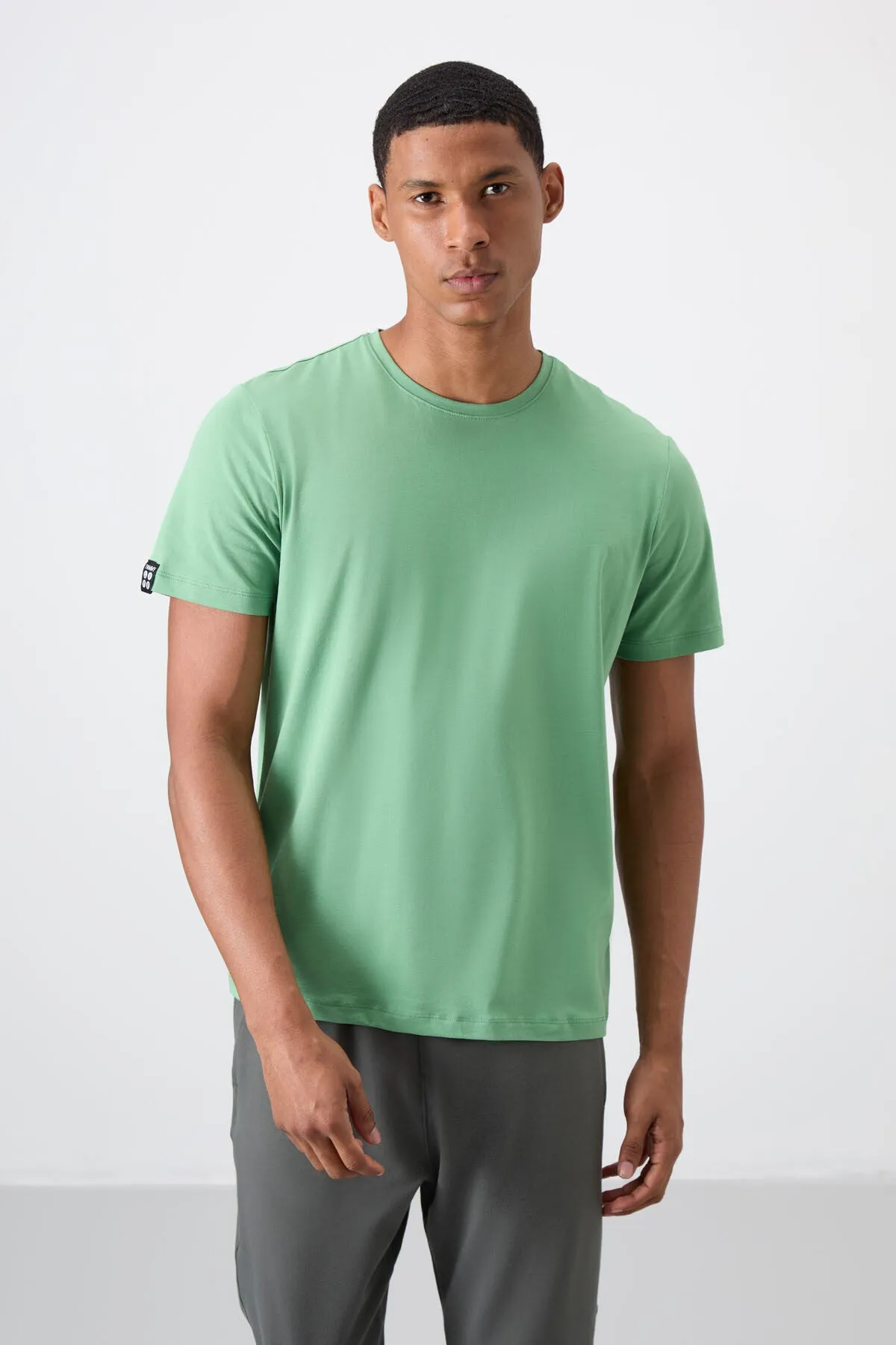 erkek basic kisa kol standart kalip o yaka t-shirt - 87911