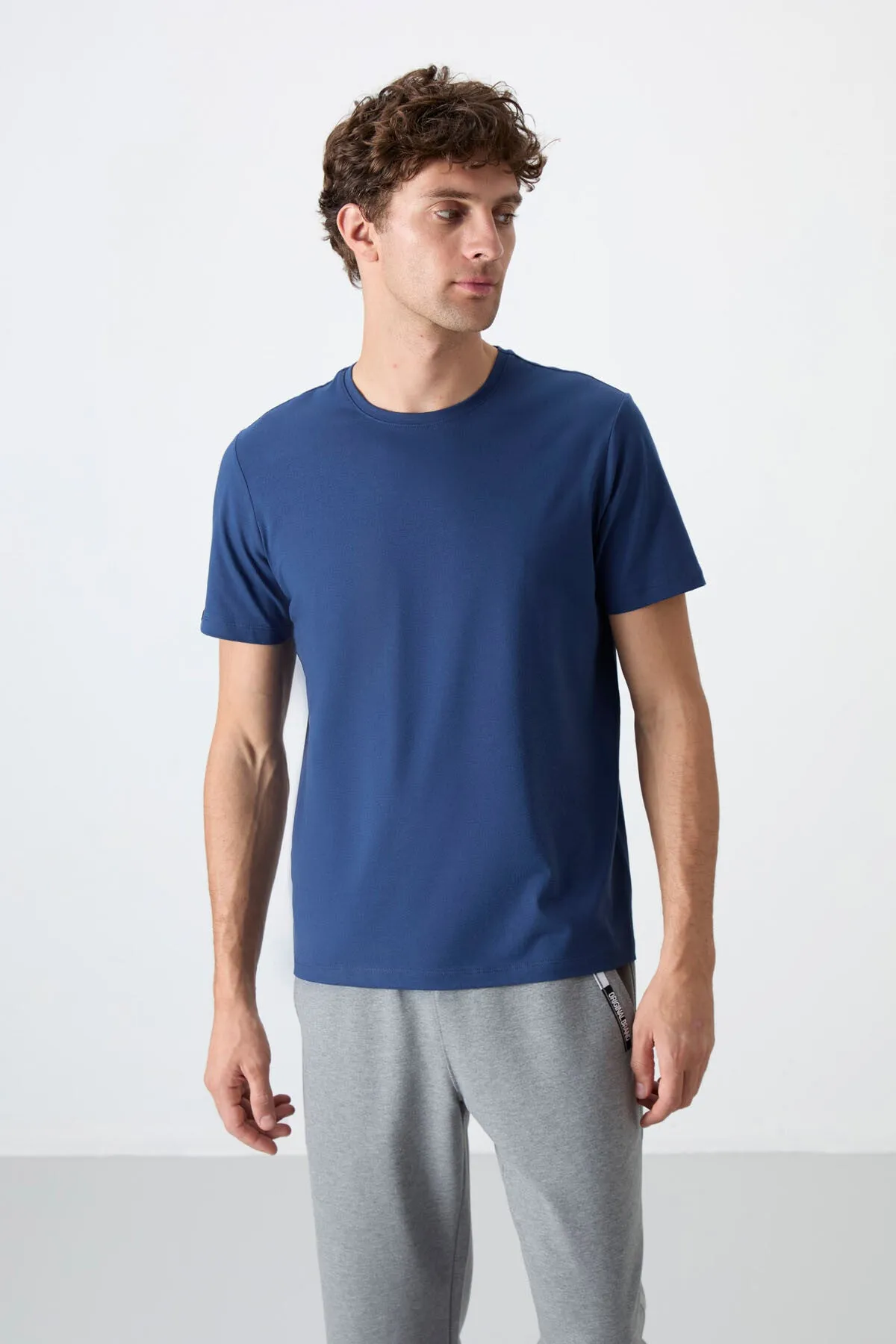 erkek basic kisa kol standart kalip o yaka t-shirt - 87911