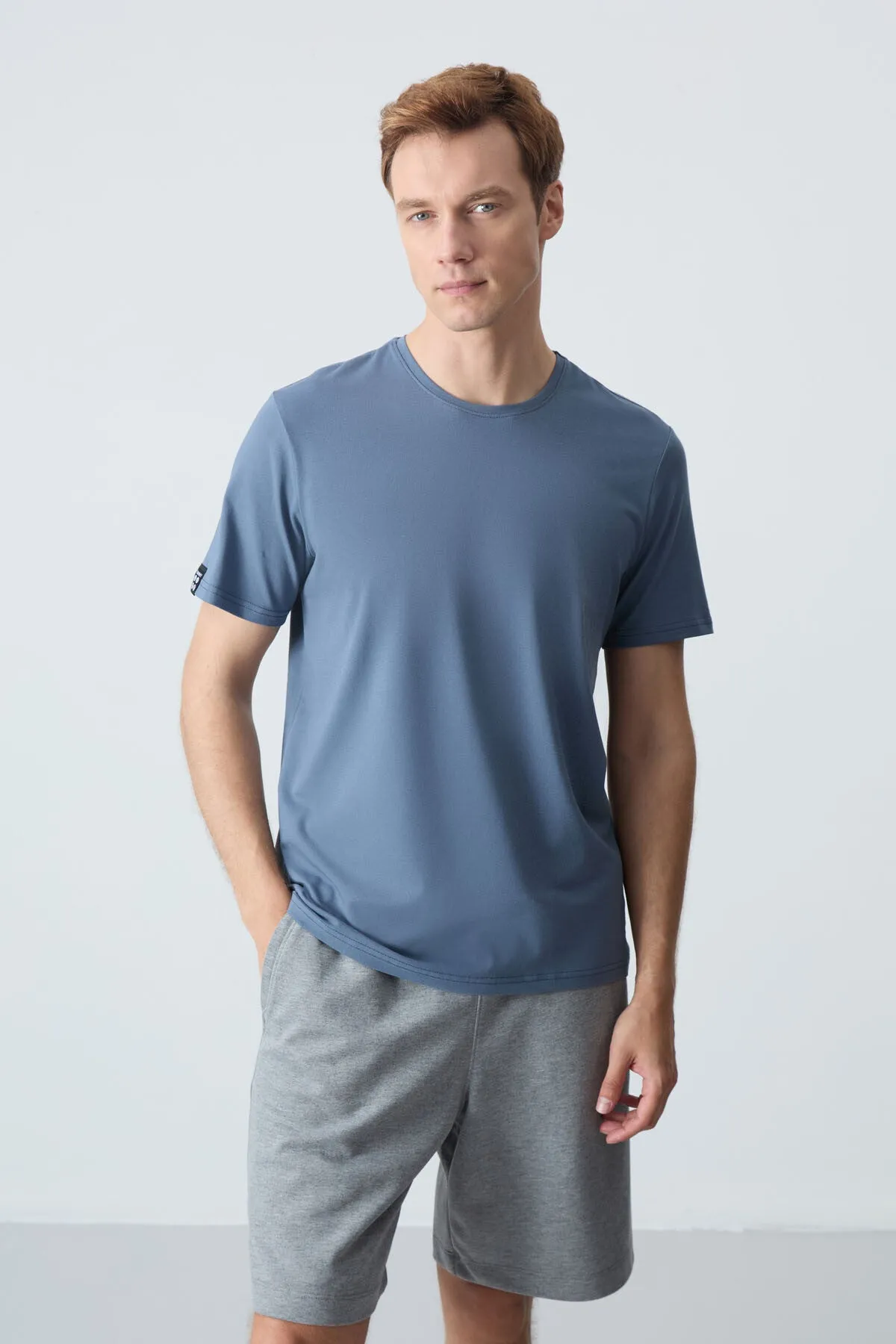 erkek basic kisa kol standart kalip o yaka t-shirt - 87911