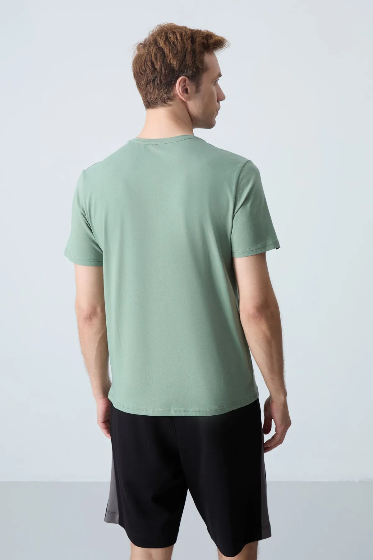 erkek basic kisa kol standart kalip o yaka t-shirt - 87911