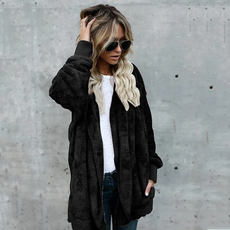 FashionSierra - Harajuku Women Loose Long Cardigan Ladies Warm Coat Outwear