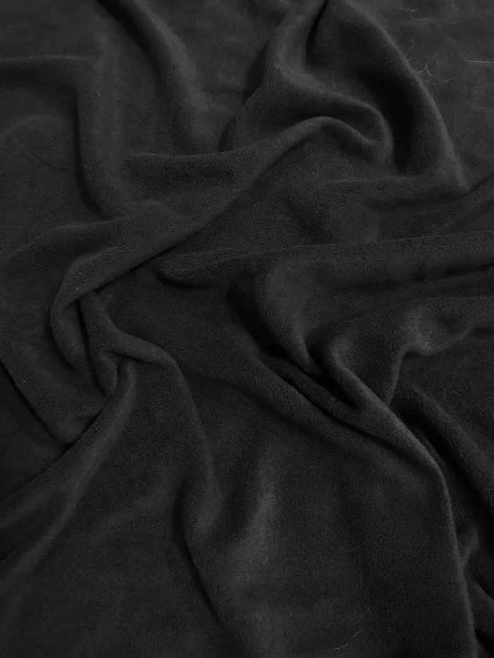 Fleece Fabric Solid / Black / 30 Yard Roll