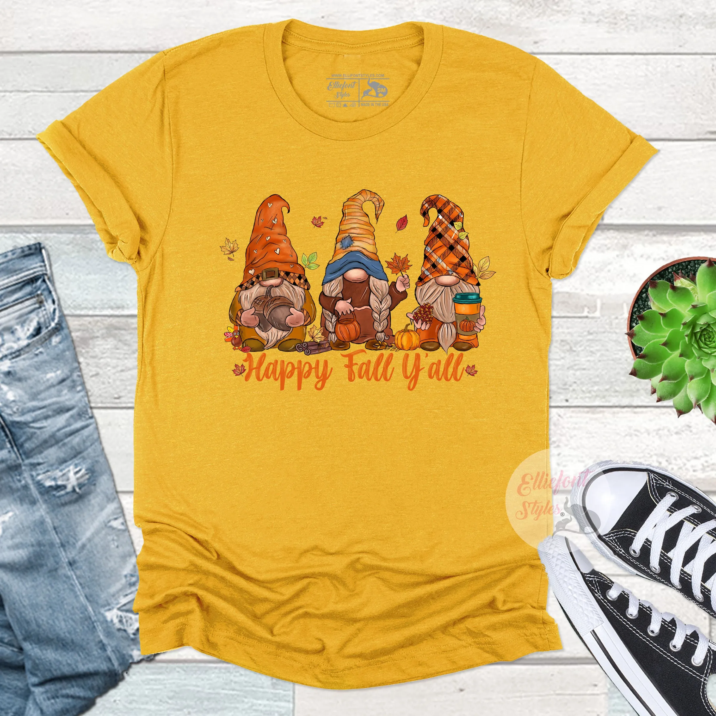 Gnome Happy Fall Y'all Shirt