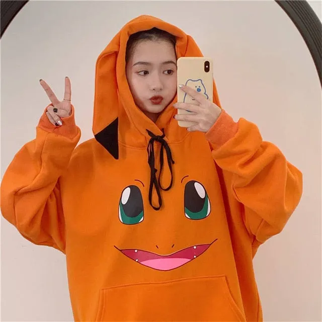 Harajuku Kawaii Oversized Pokemon Hoodie