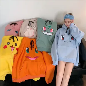 Harajuku Kawaii Oversized Pokemon Hoodie