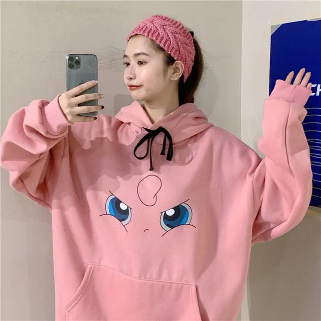 Harajuku Kawaii Oversized Pokemon Hoodie