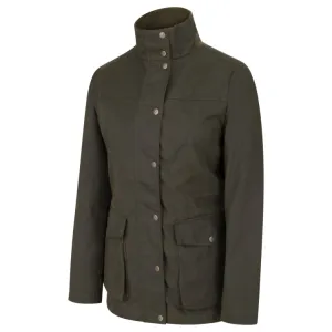 Hoggs of Fife Ladies Caledonia Waxed Waterproof Jacket - Antique Olive