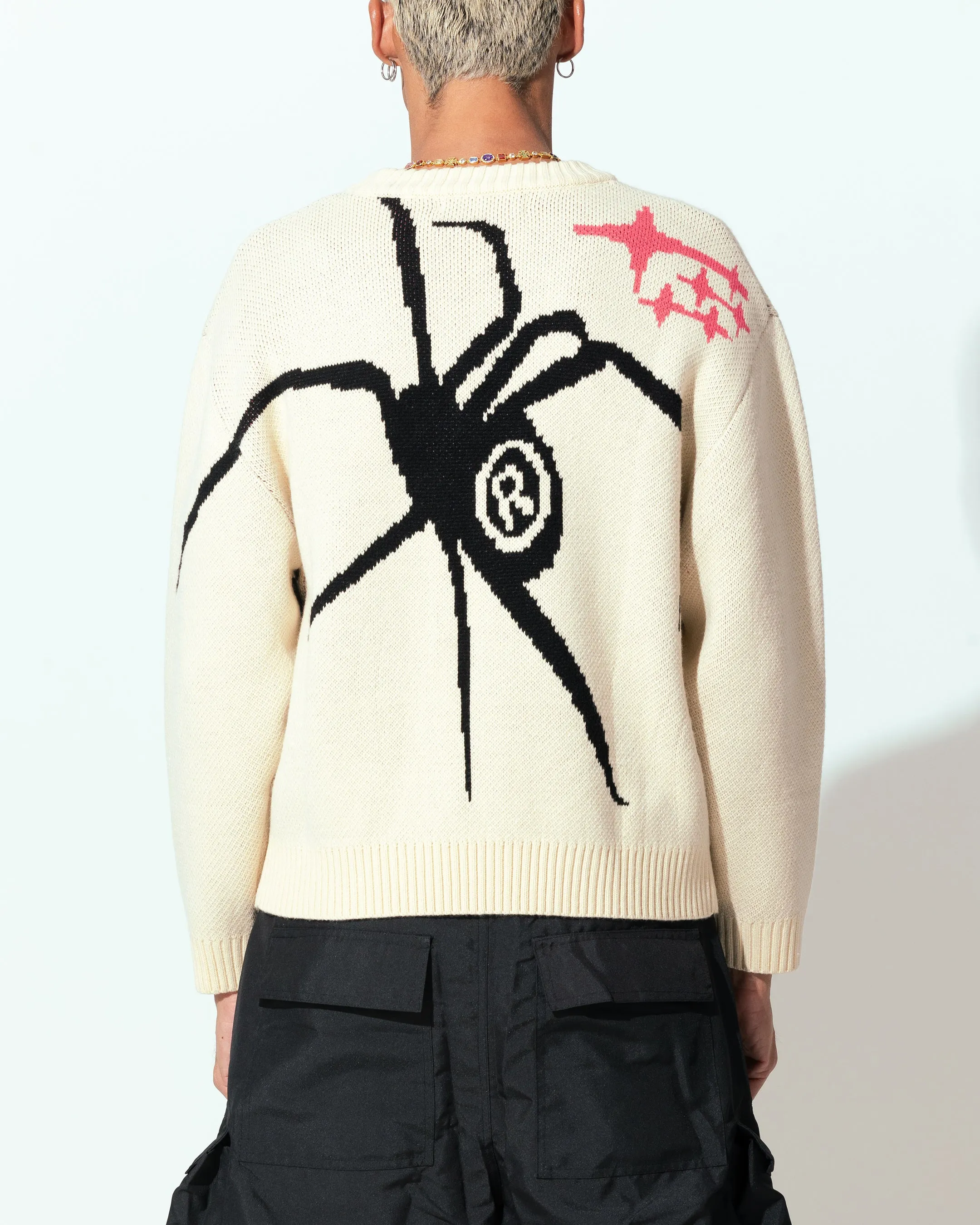 Loiter Spider Knit Sweater Off White