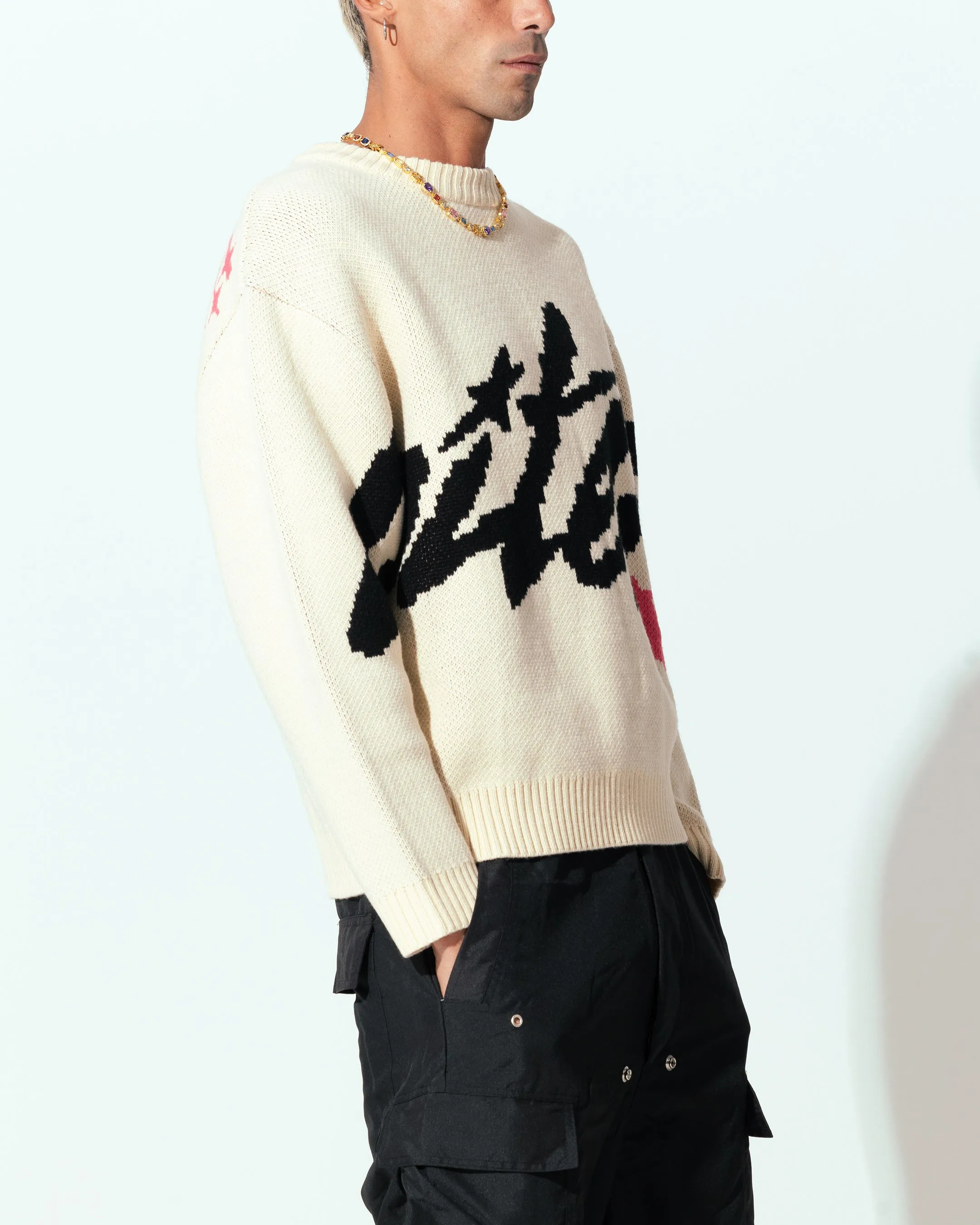 Loiter Spider Knit Sweater Off White