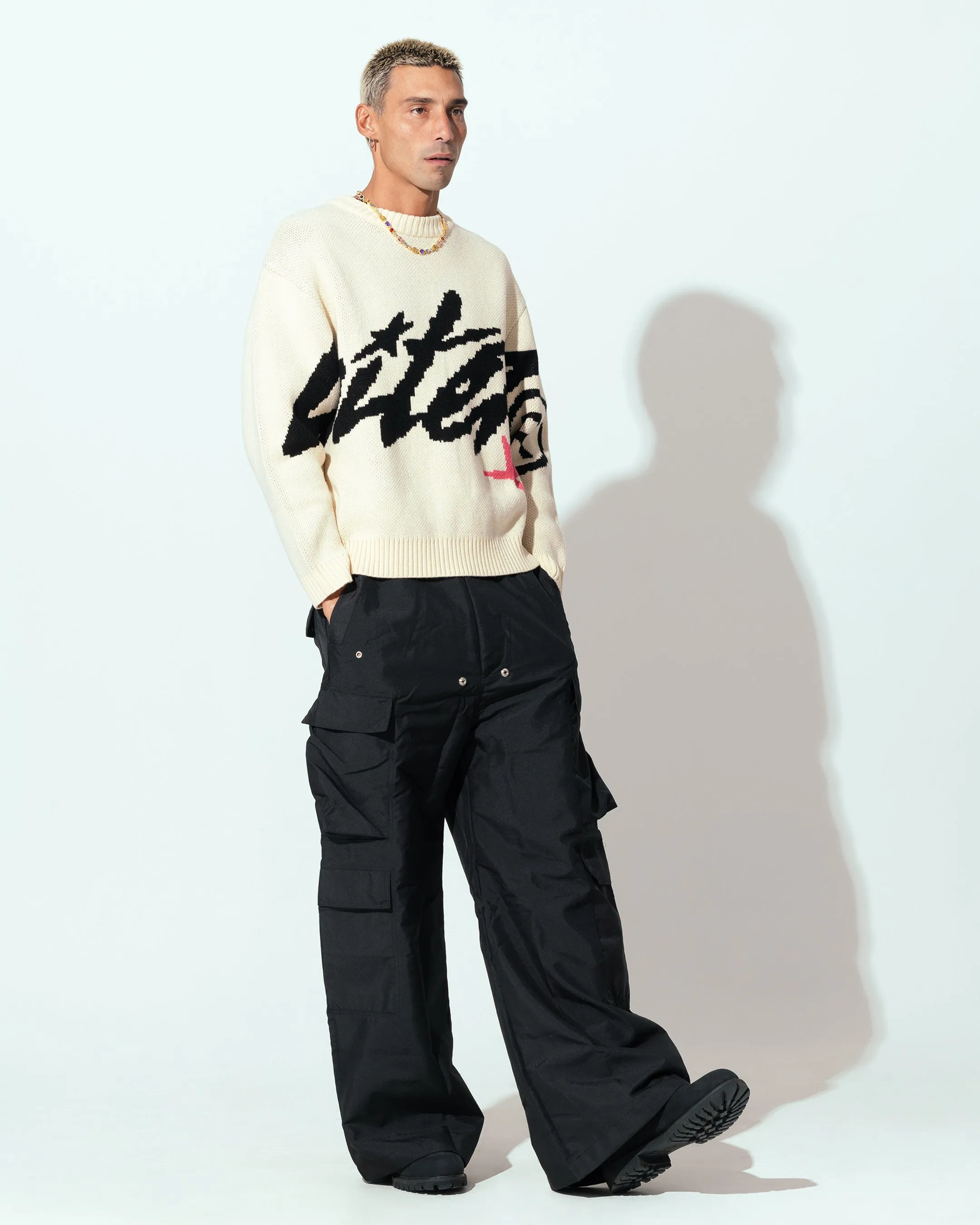 Loiter Spider Knit Sweater Off White