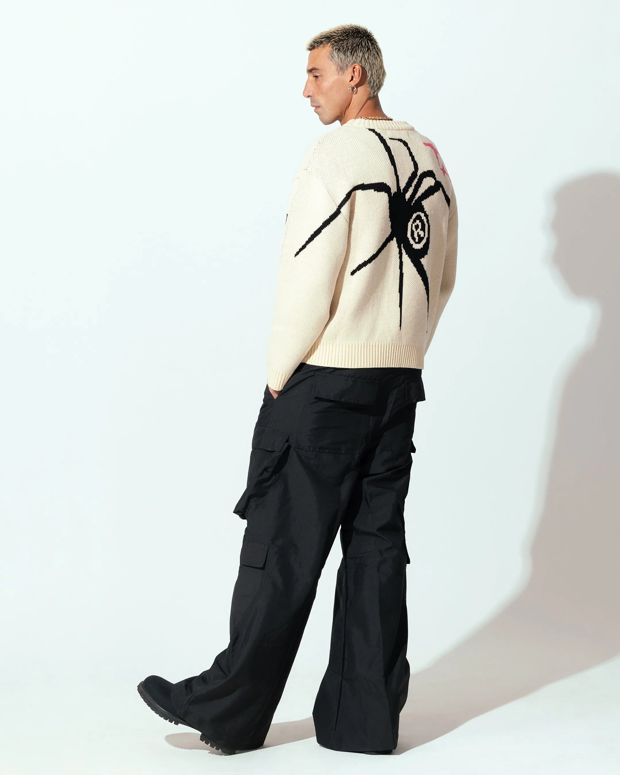 Loiter Spider Knit Sweater Off White