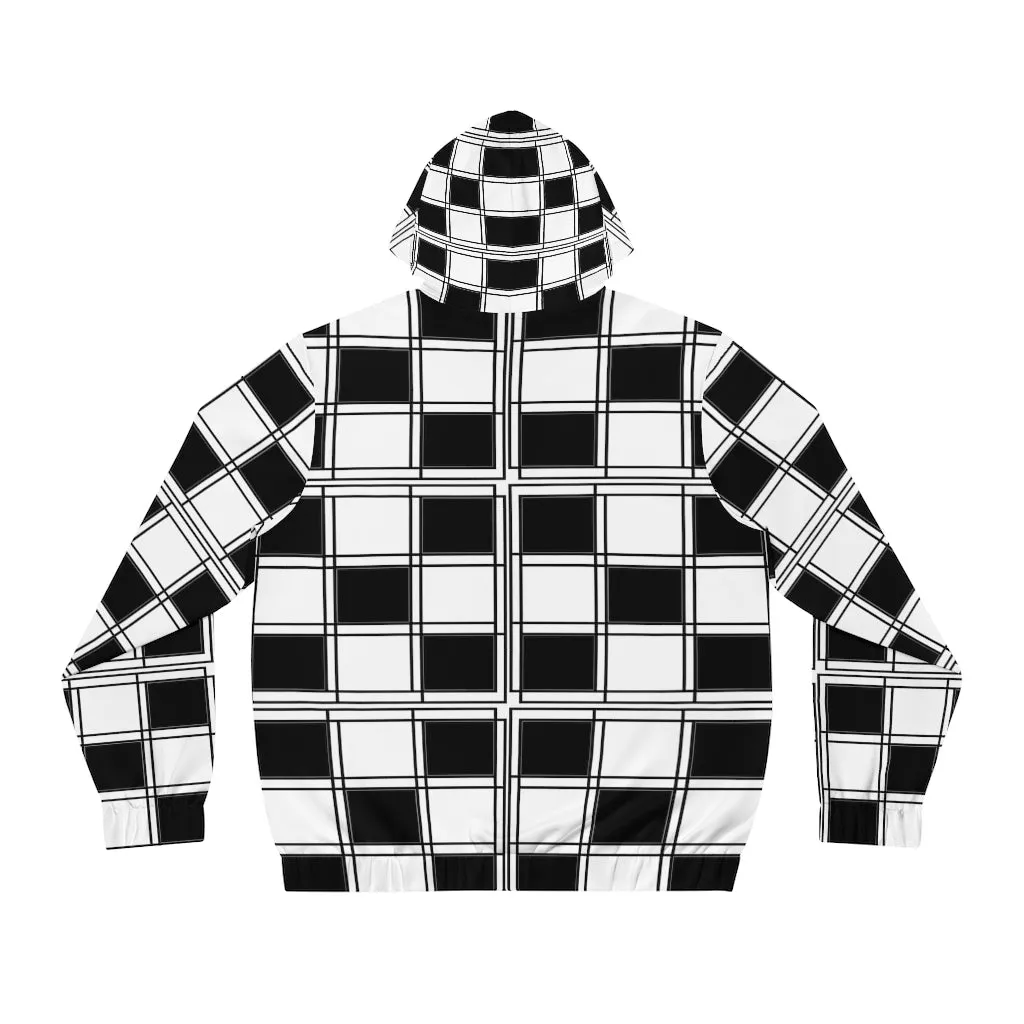 Magnet Plaid style Men's Full-Zip Hoodie (AOP)