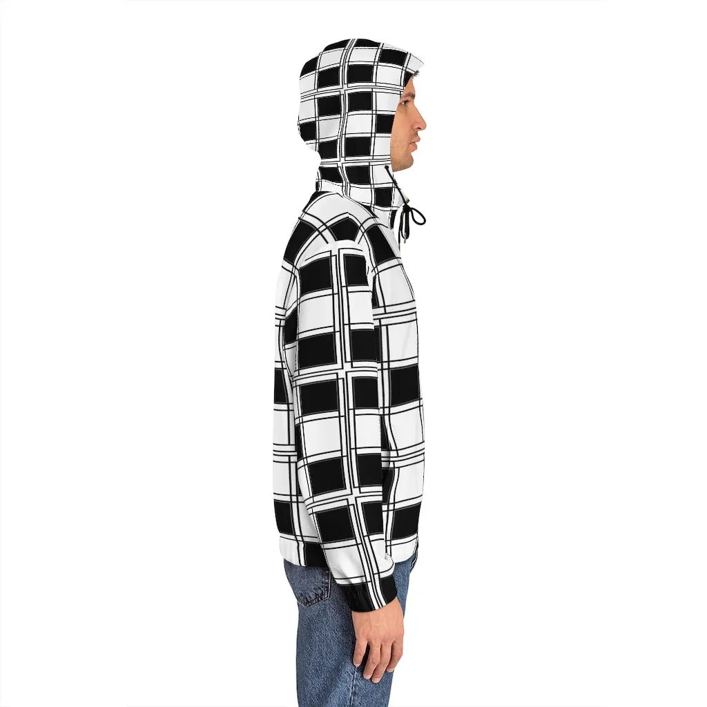 Magnet Plaid style Men's Full-Zip Hoodie (AOP)