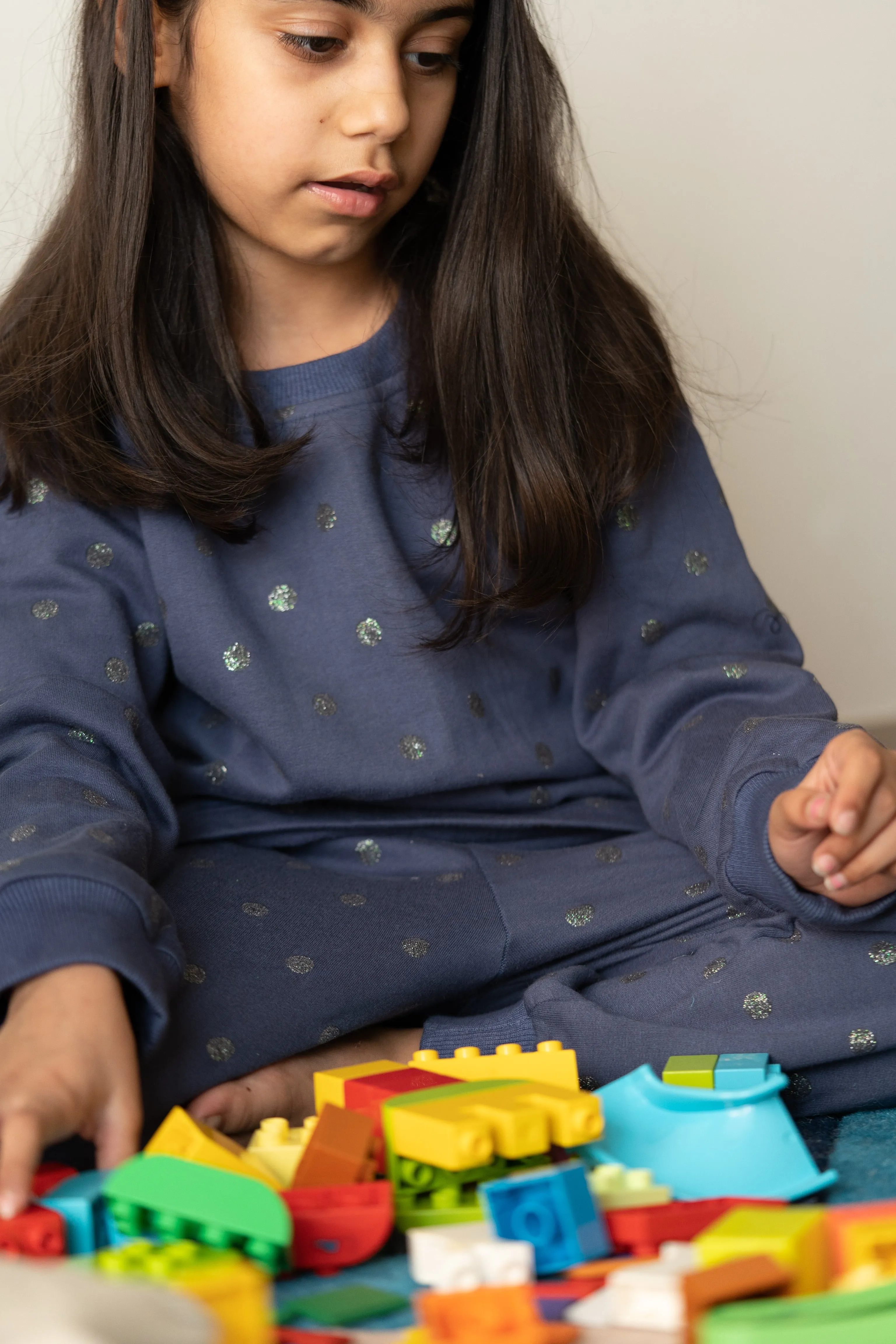 Navy tracksuit with glitter dots