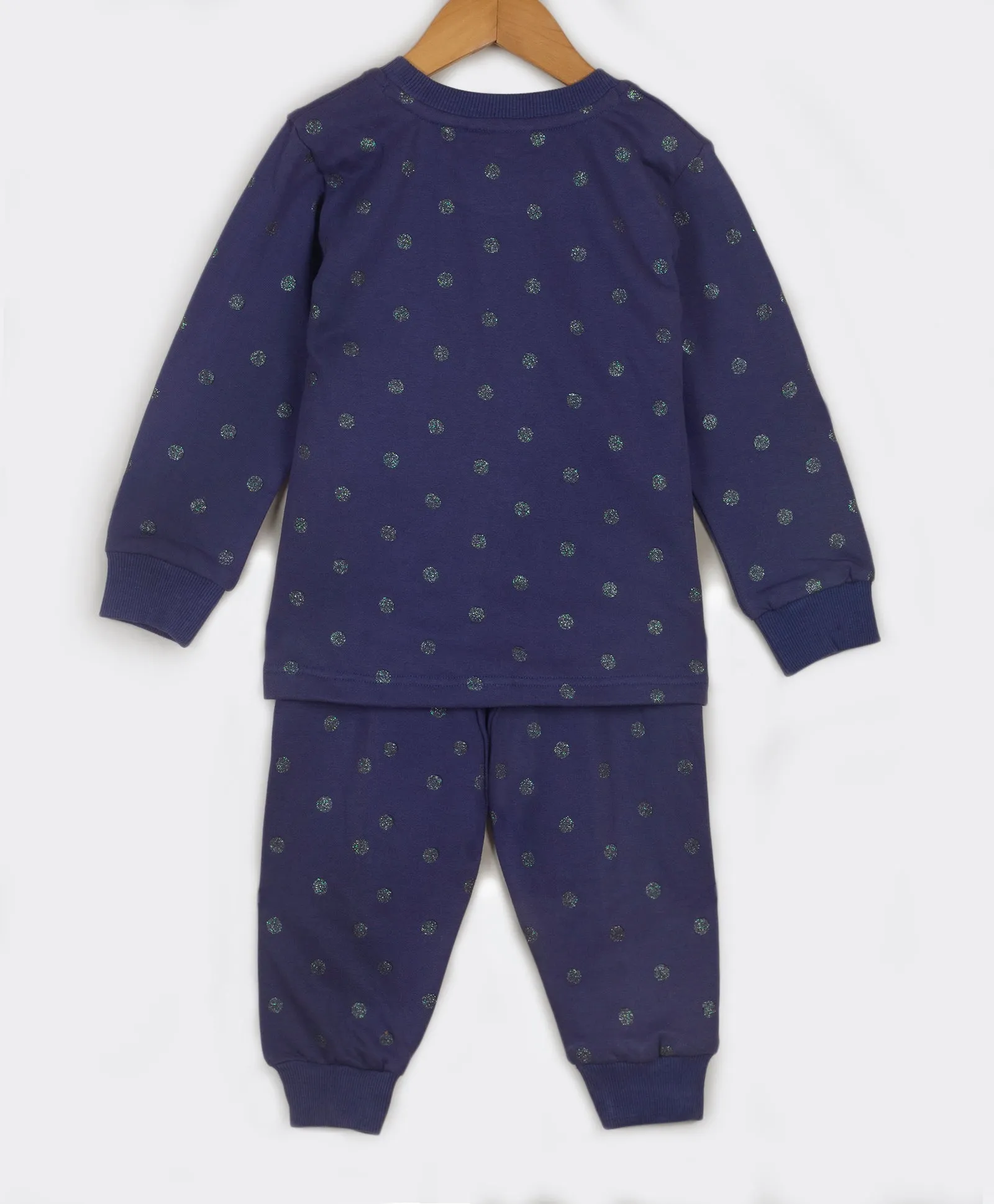 Navy tracksuit with glitter dots