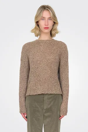 Open Gauge Crew Pullover - Brownstone