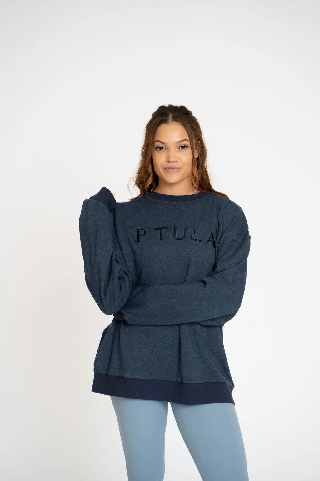 P'tula Light Fleece Crewneck - Navy