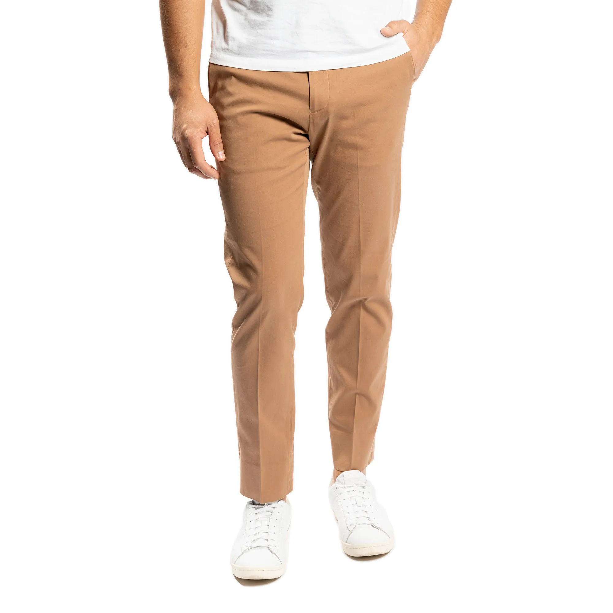 Stretch Cotton Trousers - Tobacco