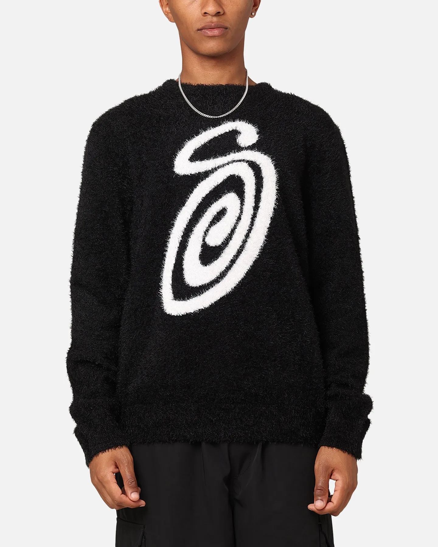 Stussy Fluffy Sweater Black