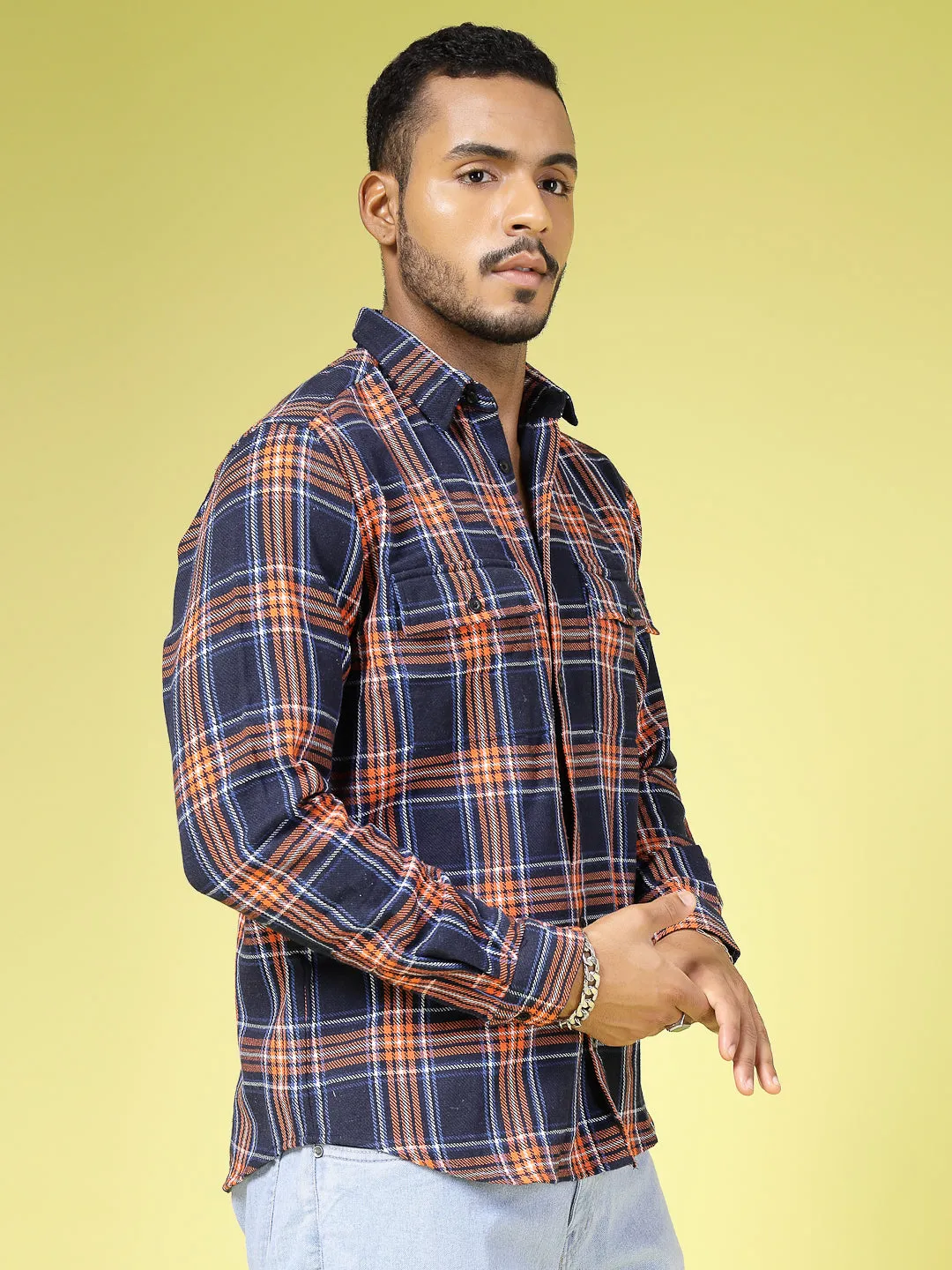 Stylish Oversized Flannel Shacket for Men