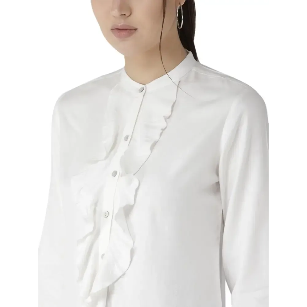 Stylish Viscose White Classic Regular Fit Solid Casual Shirt