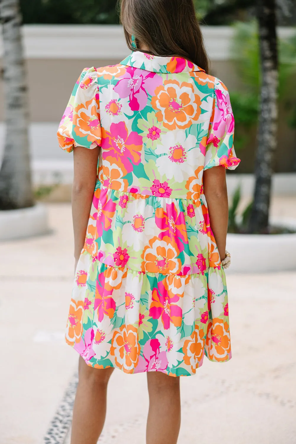 Summer Vibes Floral Shift Dress  - Pink