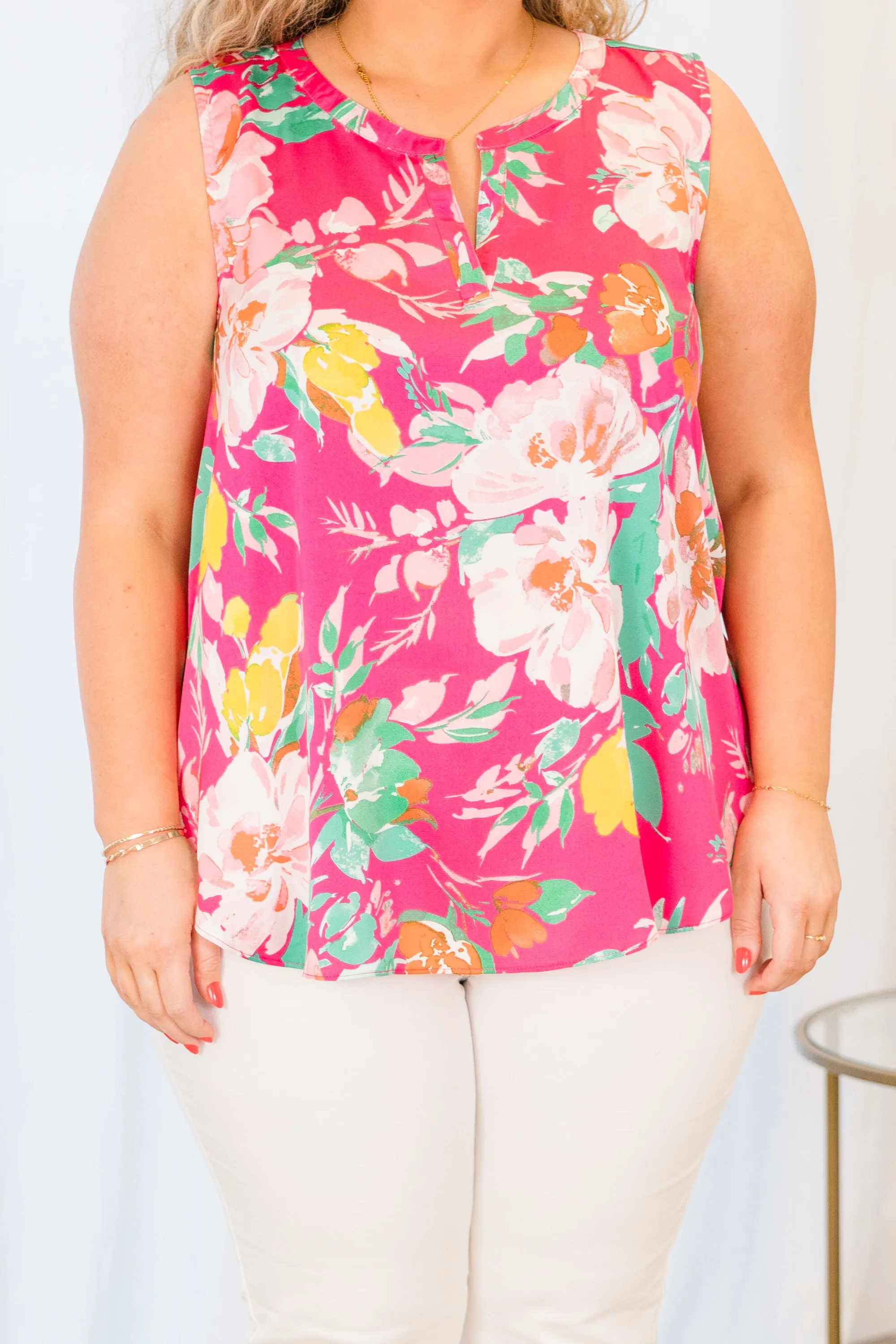 Tropical Dreamin' Tank, Pink