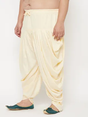 VASTRAMAY Gold Cowl Dhoti Pants