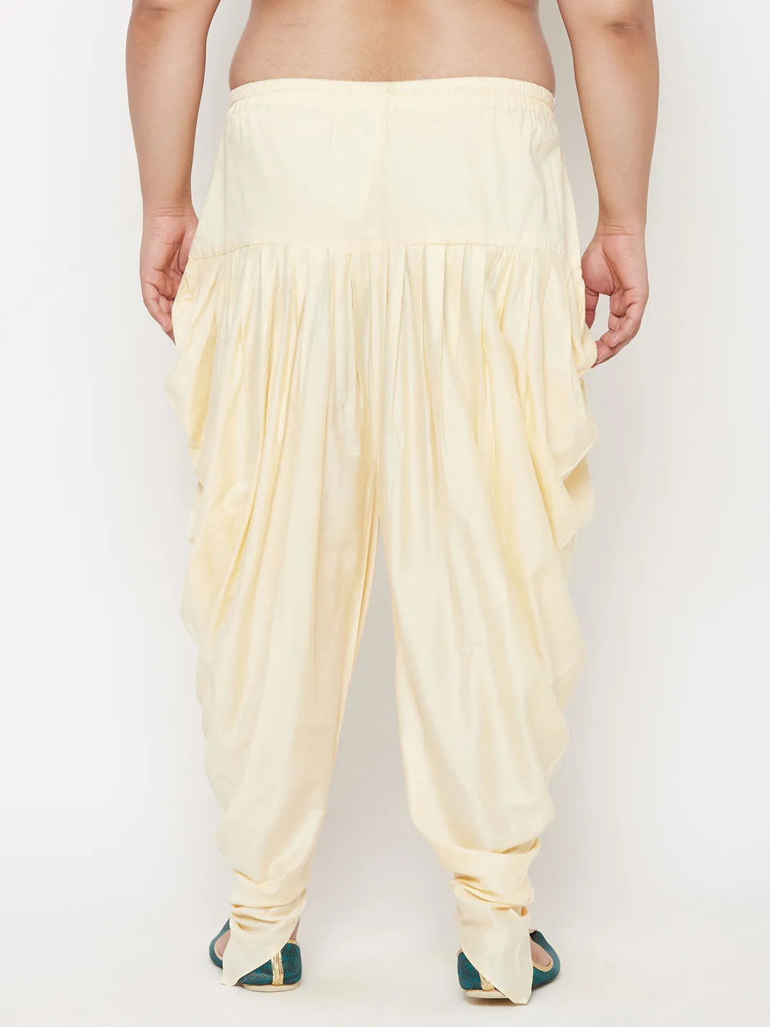 VASTRAMAY Gold Cowl Dhoti Pants