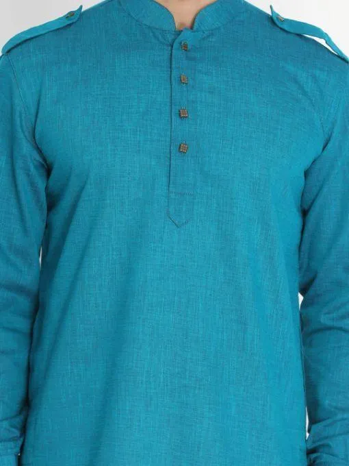 VASTRAMAY Men's Green Kurta and Patiala Set