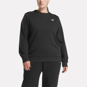 Women's Reebok Identity Small Logo French Terry Crew Sweatshirt (Plus Size)